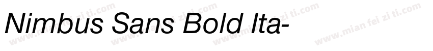 Nimbus Sans Bold Ita字体转换